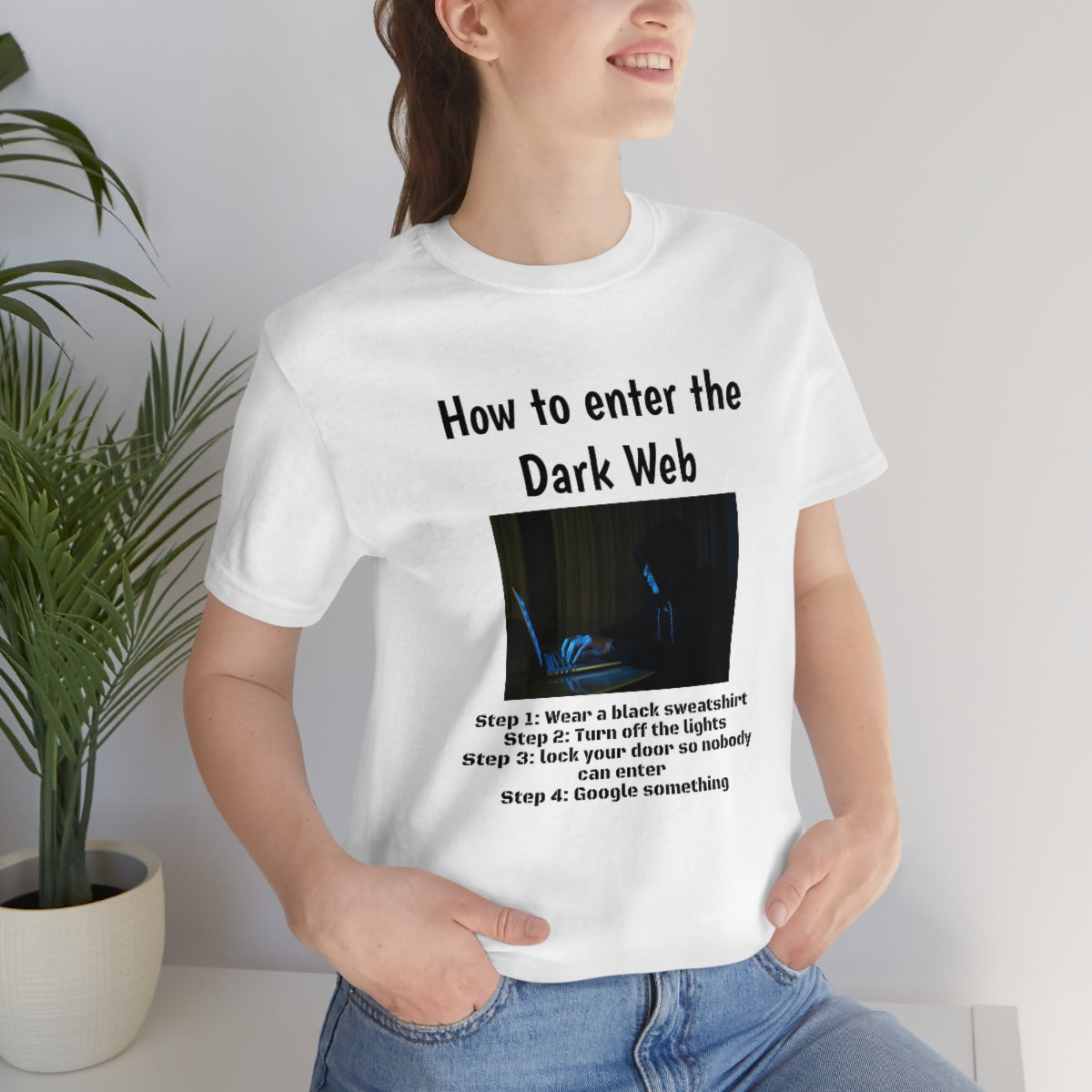 How to enter the Dark Web - Funny Tech - Short Sleeve Tee
