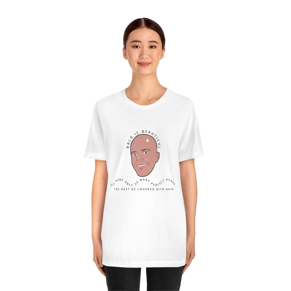 Bald is beautiful - Funny Unisex Short Sleeve Tee