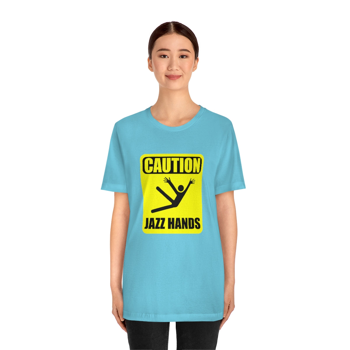 Caution Jazz hands - Funny - Unisex Short Sleeve Tee