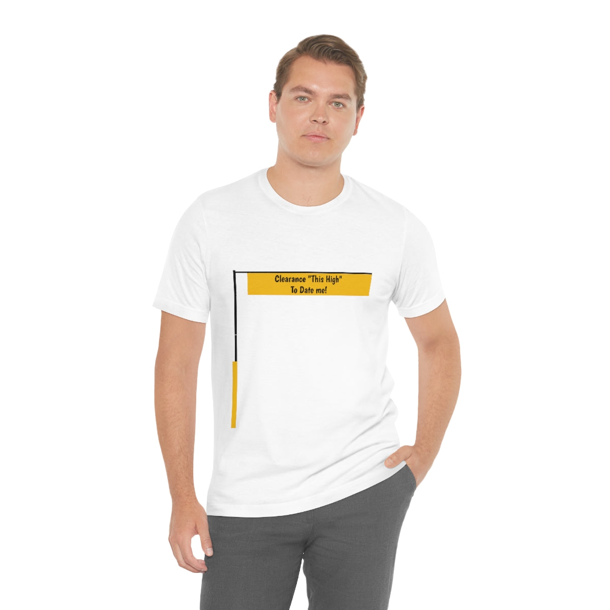 Funny - Clearance Must be "This High" to Date me - Unisex Short Sleeve Tee