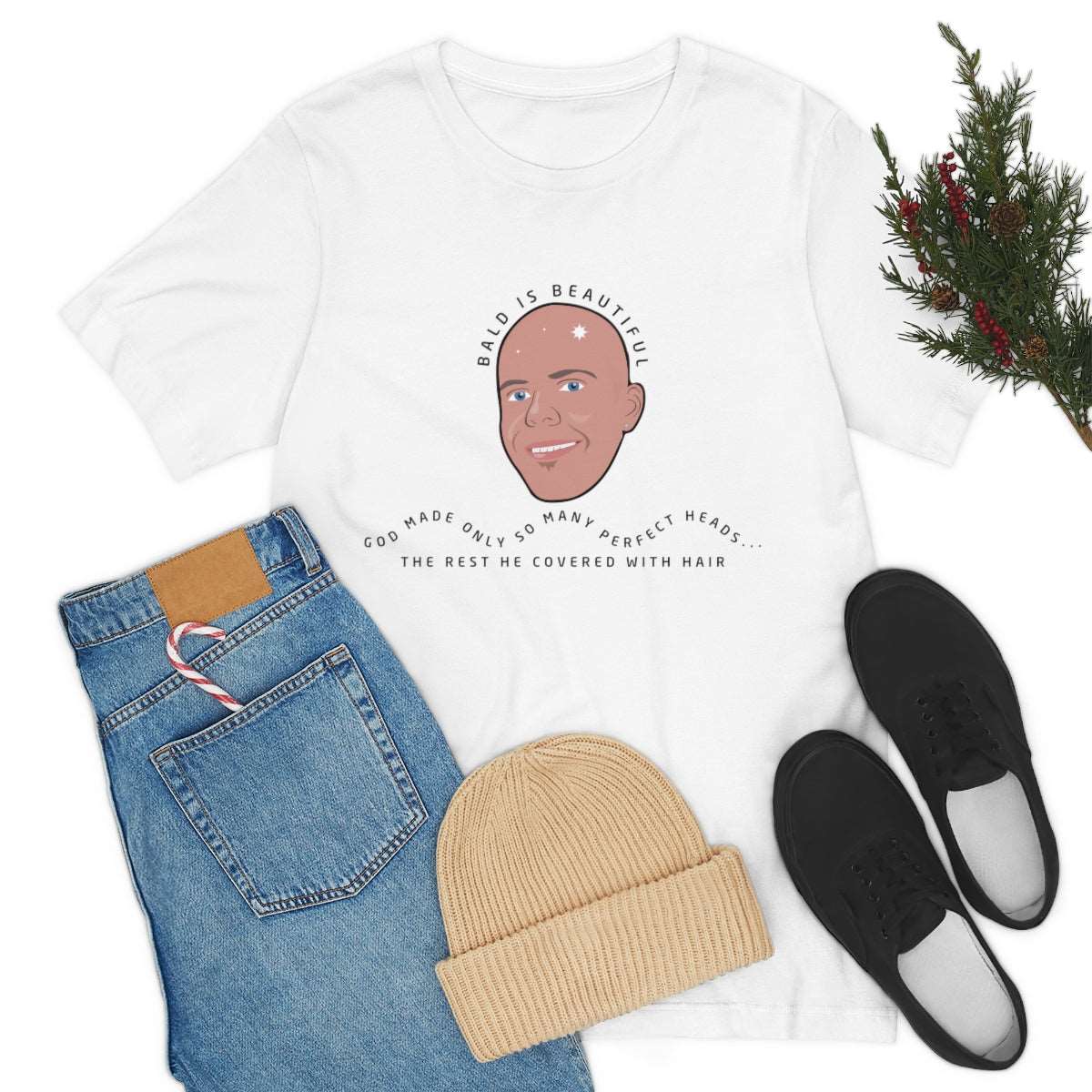 Bald is beautiful - Funny Unisex Short Sleeve Tee