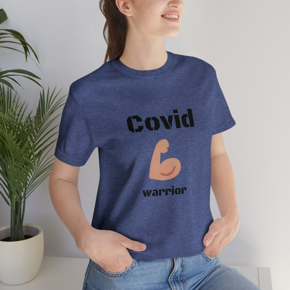 Covid Warrior - Designed - Unisex Short Sleeve Tee - CrazyTomTShirts